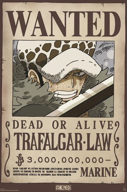 Poster | One Piece | Trafalgar Law Wanted Poster Studio B