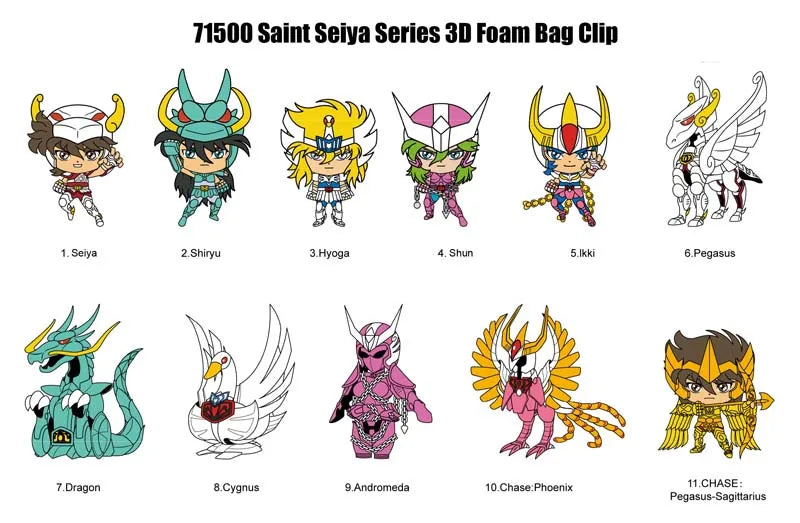 3D Foam Bag Clip | Saint Seiya