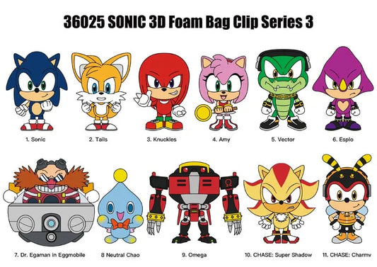 3D Foam Bag Clip | Sonic | Series 3