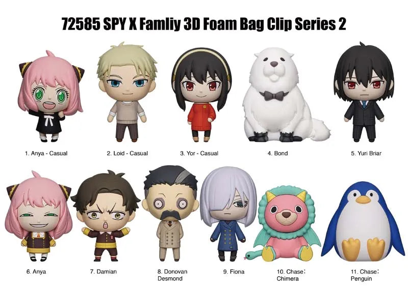 3D Foam Bag Clip | Spy X Family | Series 2