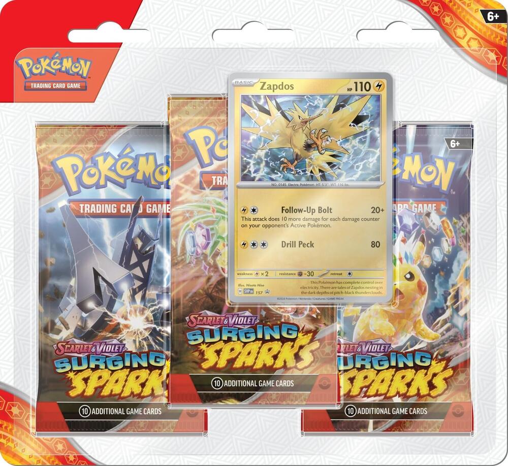 Pokémon | TCG: Scarlet & Violet: Surging Sparks (SV08) | Booster Blister (3 packs)