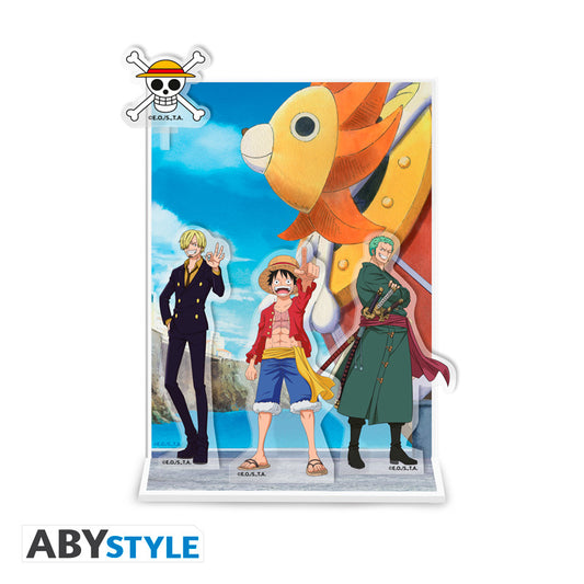 Acrylic Figure | One Piece | Luffy & Zoro & Sanji Trio Diorama | Abysse