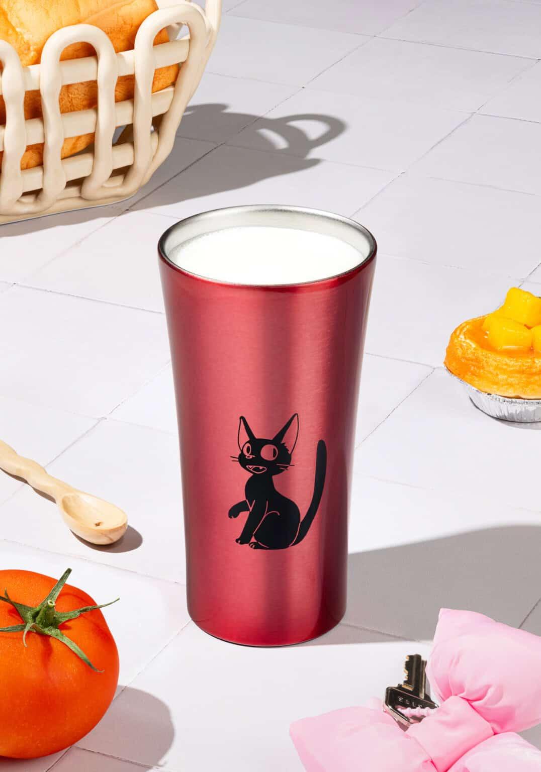 Tumbler | Studio Ghibli | Kiki's Delivery Service | Jiji (Pink) | Stainless Steel | 400 ml. Kitchenware Skater