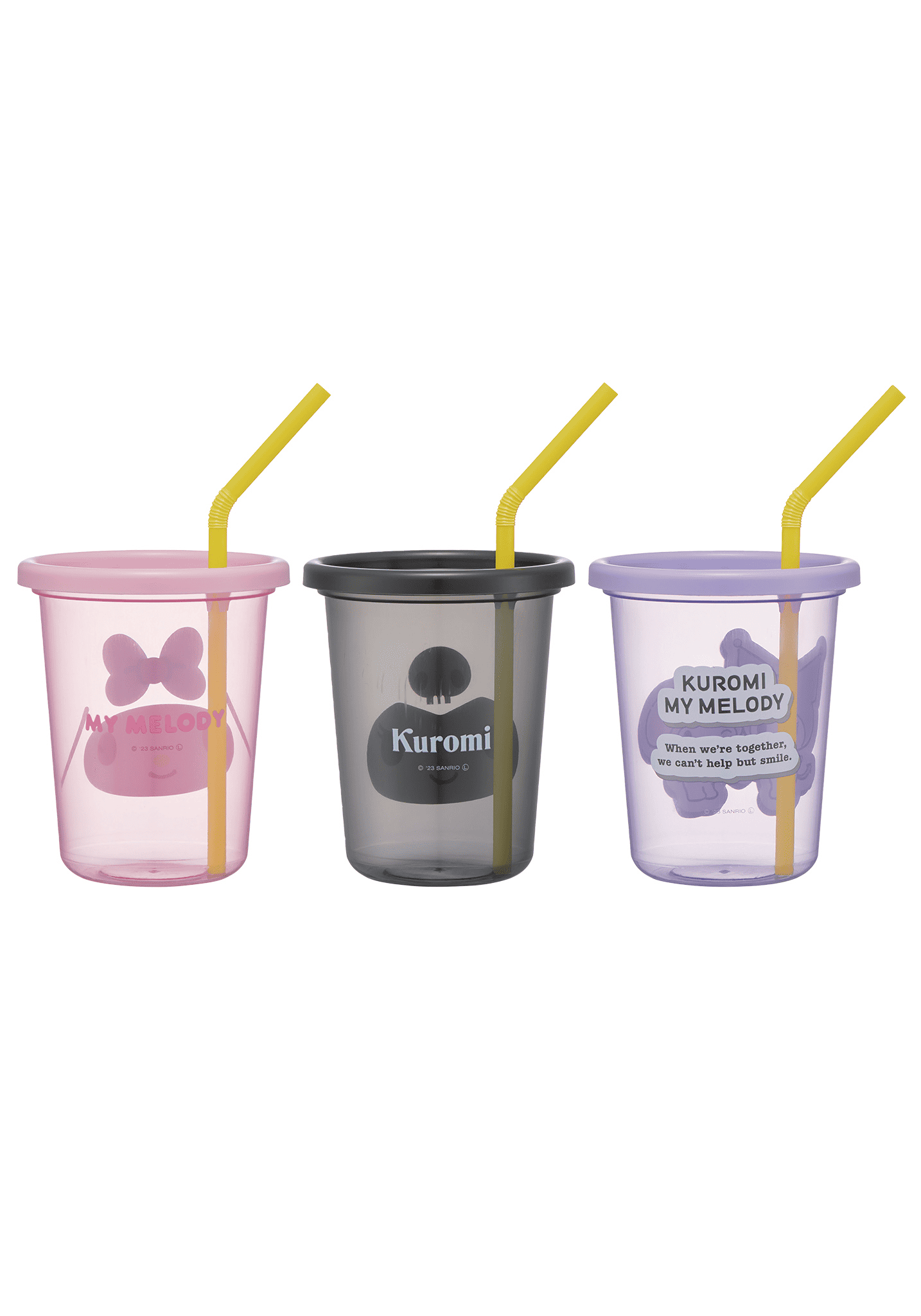 Tumbler w/Lid - 3pc set | Sanrio | My Melody & Kuromi