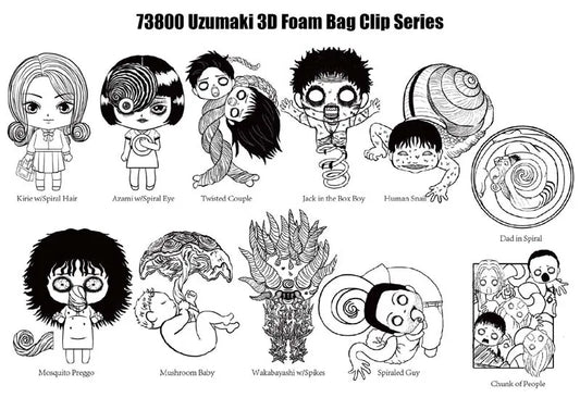 3D Foam Bag Clip | Junji Ito | Uzumaki