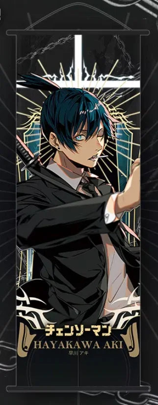 Wall Scroll | Chainsaw Man | Aki Hayakawa | Cross Wall Scroll Anime Island CA