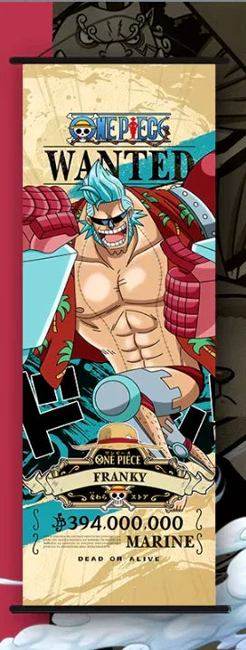 Wall Scroll | One Piece | Franky | Wanted Wall Scroll Anime Island CA