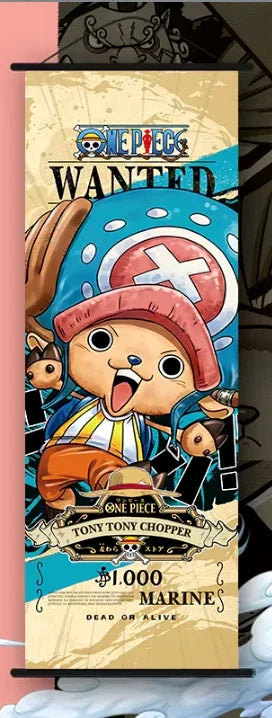 Wall Scroll | One Piece | Tony Tony Chopper | Wanted - Anime Island CA
