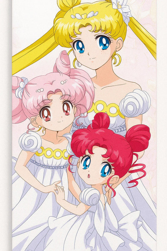 Wall Scroll | Sailor Moon | Sailor Moon, Sailor Chibi Moon, & Sailor Chibi Chibi Moon Wall Scroll Anime Island CA