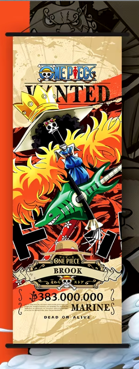 Wall Scroll | One Piece | Brook | Wanted