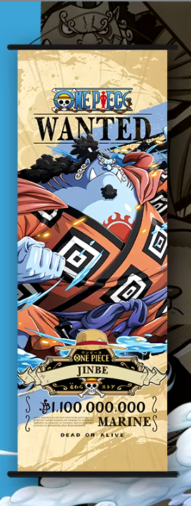 Wall Scroll | One Piece | Jinbe | Wanted