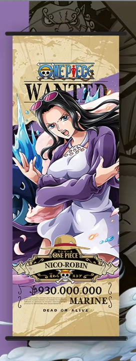 Wall Scroll | One Piece | Nico | Wanted